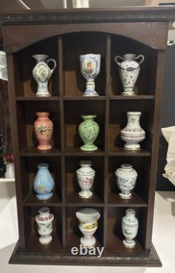 Franklin Mint The Flowers of the Victorian Year Miniature Vase Collection 1982