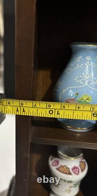 Franklin Mint The Flowers of the Victorian Year Miniature Vase Collection 1982