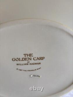 Franklin Mint The Golden Carp Sculpture (1987) by William Kazmar with Wood Stand