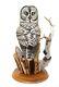 Franklin Mint The Great Grey Owl Porcelain 15 Figurine By George McMonigle