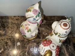 Franklin Mint The Imperial Puppy &cat Of Satsuma Porcelain Figurine Morioka