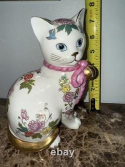 Franklin Mint The Imperial Puppy &cat Of Satsuma Porcelain Figurine Morioka
