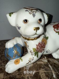 Franklin Mint The Imperial Puppy &cat Of Satsuma Porcelain Figurine Morioka
