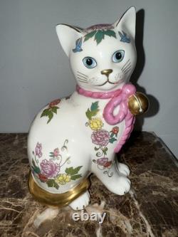 Franklin Mint The Imperial Puppy &cat Of Satsuma Porcelain Figurine Morioka