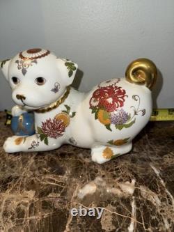Franklin Mint The Imperial Puppy &cat Of Satsuma Porcelain Figurine Morioka