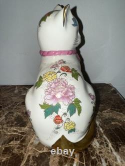 Franklin Mint The Imperial Puppy &cat Of Satsuma Porcelain Figurine Morioka