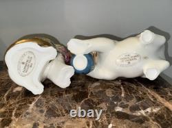 Franklin Mint The Imperial Puppy &cat Of Satsuma Porcelain Figurine Morioka