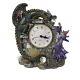 Franklin Mint The Kingdom Discordia Porcelain Clock Dragon -Wizard -Skull Ltd Ed