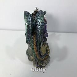 Franklin Mint The Kingdom Discordia Porcelain Clock Dragon -Wizard -Skull Ltd Ed