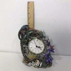 Franklin Mint The Kingdom Discordia Porcelain Clock Dragon -Wizard -Skull Ltd Ed