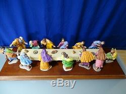 Franklin Mint The Last Supper Complete set of Porcelain Figures Table- Base