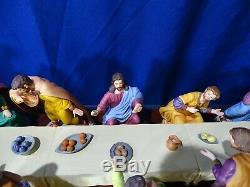 Franklin Mint The Last Supper Complete set of Porcelain Figures Table- Base