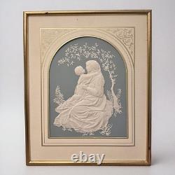 Franklin Mint The Madonna of the Grotto Framed Parian Porcelain Plaque Art Tile
