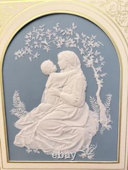 Franklin Mint The Madonna of the Grotto Framed Parian Porcelain Plaque Art Tile
