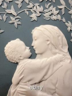 Franklin Mint The Madonna of the Grotto Framed Parian Porcelain Plaque Art Tile