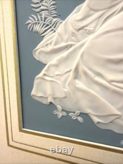 Franklin Mint The Madonna of the Grotto Framed Parian Porcelain Plaque Art Tile