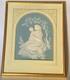 Franklin Mint The Madonna of the Grotto Framed Tile Cameo Plaque Wedgwood Blue