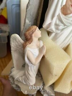 Franklin Mint The Resurrection Porcelain Figurine Statue Jesus Angels Brand New