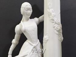 Franklin Mint The Romeo and Juliet Fine Porcelain Candlestick Holders Set of 2