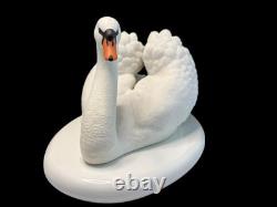Franklin Mint The Royal Swan by Ronald Van Ruyckevelt c1986 Bisque Porcelain