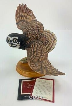 Franklin Mint The Spectacle Owl Hand Painted Figurine George McMonigle