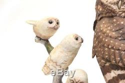 Franklin Mint The Spotted Owl Porcelain 11 Figurine By George McMonigle