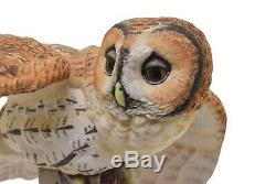 Franklin Mint The Tawny Owl Porcelain 11 Figurine By George McMonigle