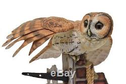 Franklin Mint The Tawny Owl Porcelain 11 Figurine By George McMonigle