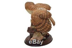 Franklin Mint The Tawny Owl Porcelain 11 Figurine By George McMonigle