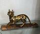 Franklin Mint The Treasured Cat of Cleopatra Figurine 24 Karat Gold Paint