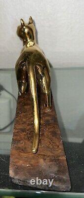 Franklin Mint The Treasured Cat of Cleopatra Figurine 24 Karat Gold Paint