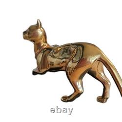 Franklin Mint The Treasured Cat of Cleopatra Figurine 24 Karat Gold Paint