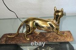 Franklin Mint The Treasured Cat of Cleopatra Figurine 24 Karat Gold Paint