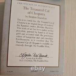 Franklin Mint The Treasured Cat of Cleopatra Figurine 24 Karat Gold Paint