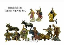 Franklin Mint The Vatican 12 Piece Nativity Porcelain Sculpture Collection
