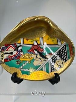 Franklin Mint The tale of Genji, 2 Japanese painted shells