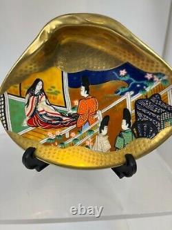 Franklin Mint The tale of Genji, 2 Japanese painted shells