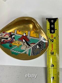 Franklin Mint The tale of Genji, 2 Japanese painted shells