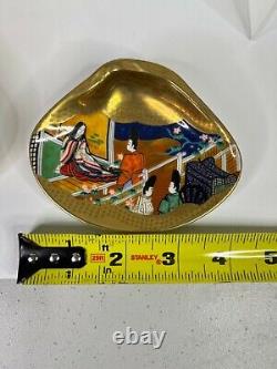 Franklin Mint The tale of Genji, 2 Japanese painted shells