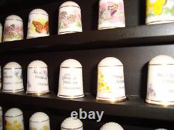 Franklin Mint Thimbles 50 States Butterflies&state Flowers And The States Cards