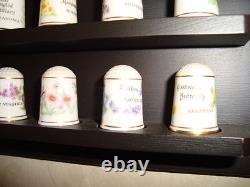 Franklin Mint Thimbles 50 States Butterflies&state Flowers And The States Cards