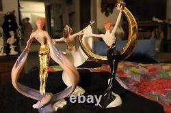 Franklin Mint Three Shiny Golden Ladies, Perfect Condition