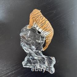 Franklin Mint Tiger Crystal & Porcelain Sculpture