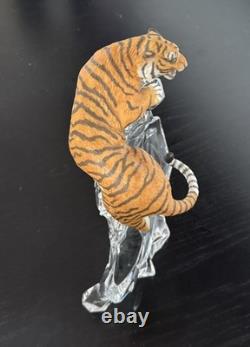 Franklin Mint Tiger Crystal & Porcelain Sculpture