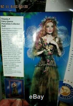 Franklin Mint Titania Fairy Queen Midsummer Night's Dream Porcelain Doll New COA