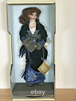 Franklin Mint Titanic Rose 18 Porcelain Doll Blue Velvet Dress Flying Scene