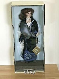 Franklin Mint Titanic Rose 18 Porcelain Doll Blue Velvet Dress Flying Scene