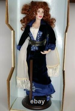 Franklin Mint Titanic Rose Blue Velvet Flying Outfit Porcelain Doll 18