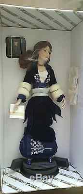 Franklin Mint Titanic Rose Flying Scene Blue Velvet Dress 18 Porcelain Doll Nib