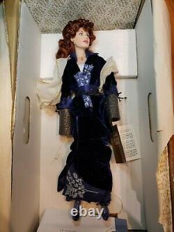 Franklin Mint Titanic Rose Porcelain Blue Velvet Flying Doll 18 Inches Original